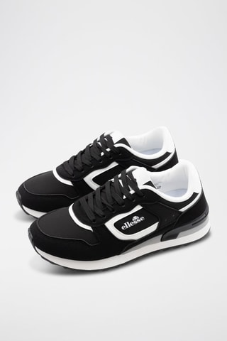 Sneakers em nobuck - Preto e branco