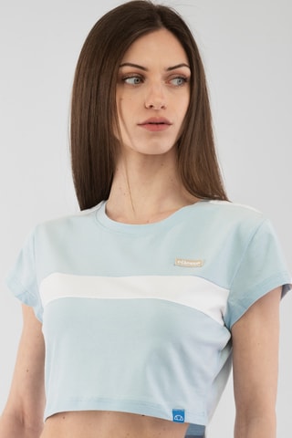 Crop top Stretch - Azul-celeste