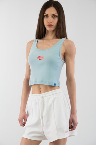 Crop top Sartoria - Azul-celeste