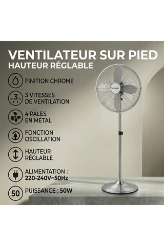 Ventilateur sur pied - 50 W