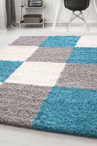 Tapis Life 1501 - Gris et bleu