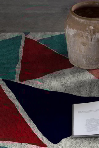 Tapis Adame - Bleu foncé et bordeaux