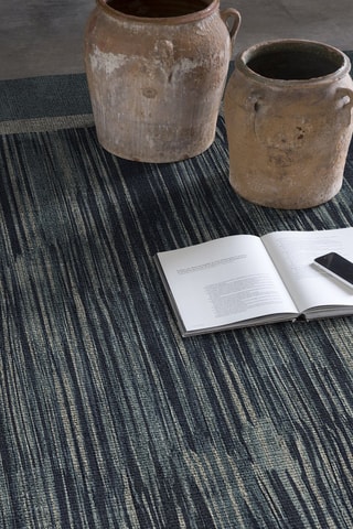 Tapis Sauc - Bleu marine et blanc