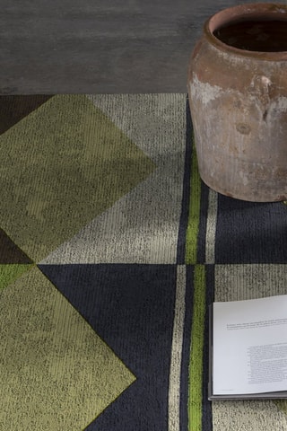 Tapis Tiaret - Bleu foncé et vert