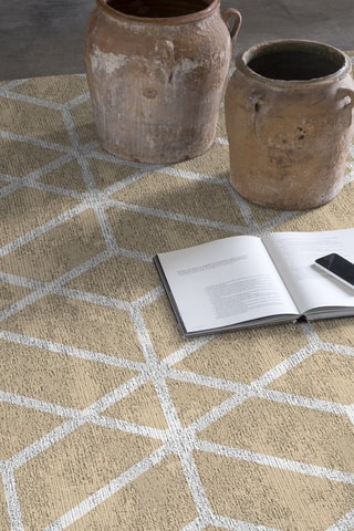 Tapis Trico - Beige et blanc