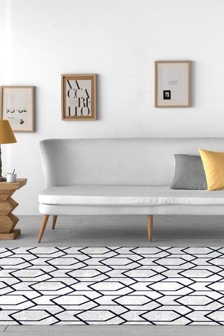 Tapis Axel-417 - Blanc et noir