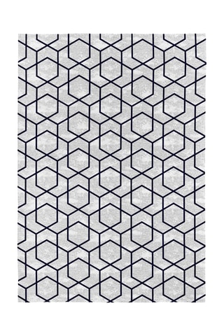 Tapis Axel-417 - Blanc et noir