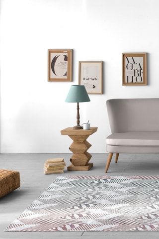 Tapis Caspio-417 - Gris et blanc