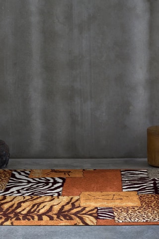 Tapis Kampala-417 - Marron et blanc