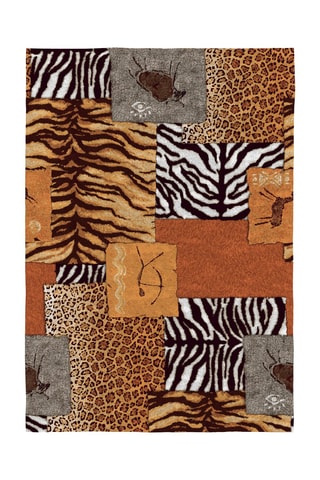 Tapis Kampala-417 - Marron et blanc