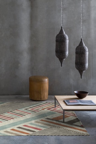 Tapis Blok - Blanc et rouge