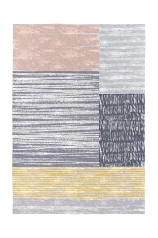 Tapis Pristina-417 - Gris et rose