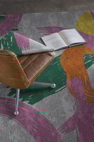 Tapis Cosmic - Blanc et rose