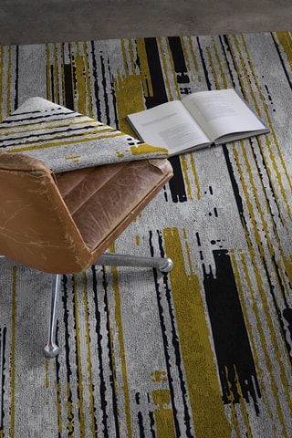 Tapis Dogas - Blanc et jaune