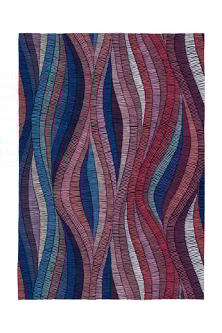 Tapis Fils - Bleu et rose