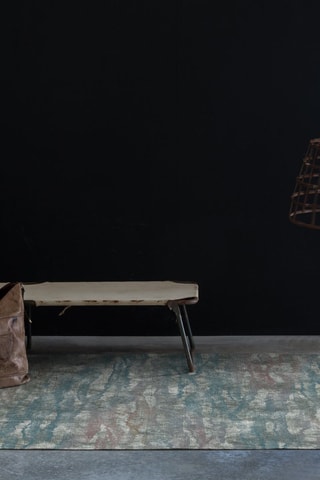 Tapis Arusa - Bleu canard et gris