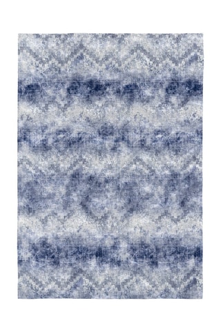 Tapis Kitae - Blanc et bleu