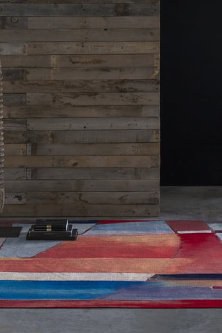 Tapis Pampam - Rouge et bleu