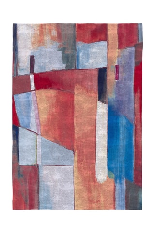 Tapis Pampam - Rouge et bleu