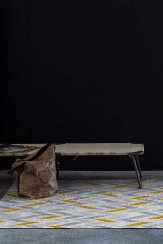 Tapis Ennaes - Gris et jaune