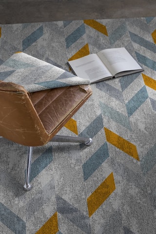 Tapis Ennaes - Gris et jaune