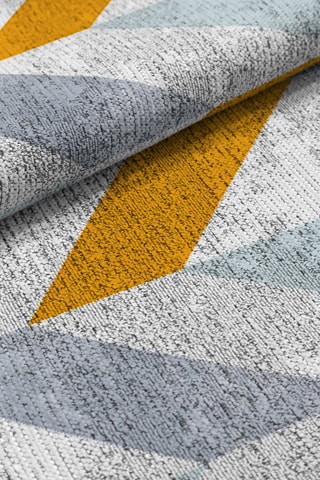 Tapis Ennaes - Gris et jaune