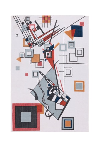 Tapis Garden - Blanc et orange