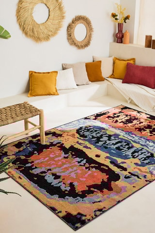 Tapis Garden - Beige et rouge
