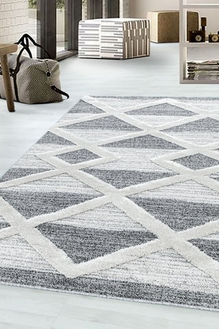 Tapis Pisa - Gris foncé et crème