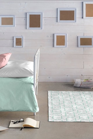 Tappeto  - Grigio scuro e verde chiaro - 80 x 150 cm