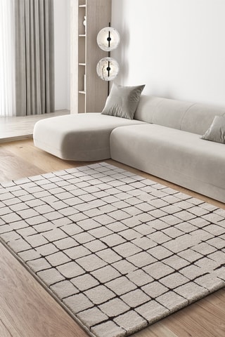 Tapis Retro - Blanc et noir