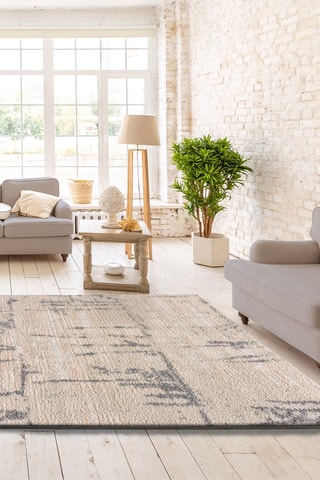 Tapis Enya - Ecru et argenté