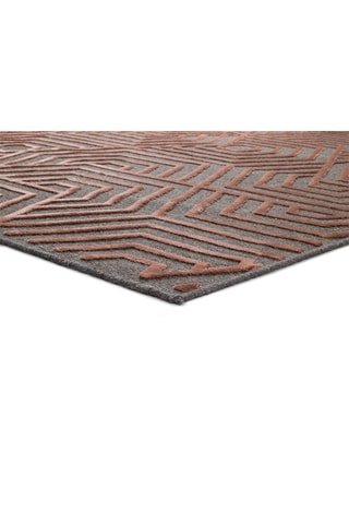 Tapis en laine Lana - Cuivré et gris