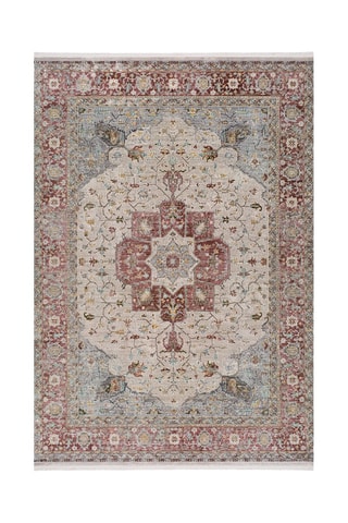Tapis Tabriz Caldera - Beige et rouge