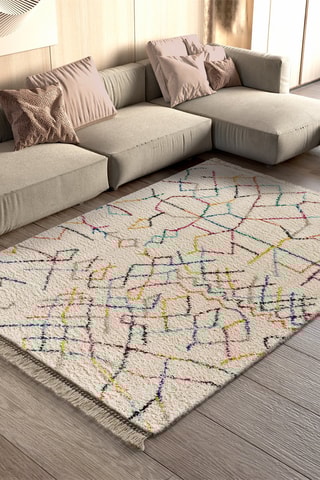 Tapis Yebel - Blanc et ciel