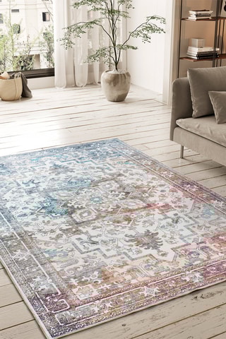Tapis Class - Bleu et rose