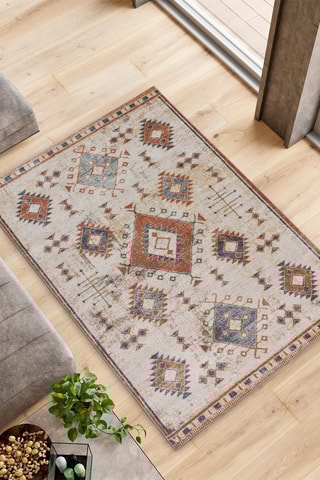 Tapis Parma - Beige et rouge