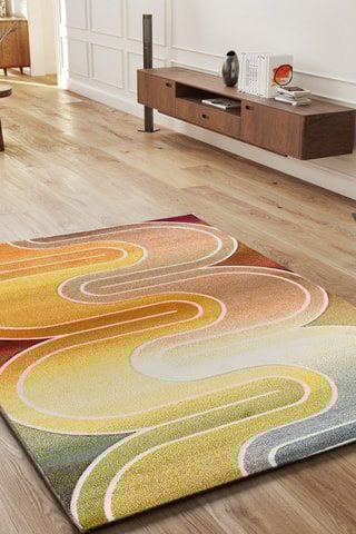 Tapis Sybil - Orange et rose 