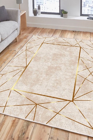 Tappeto corridoio ELS2400 - Beige e dorato