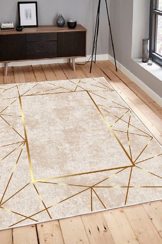 Tappeto corridoio ELS2400 - Beige e dorato