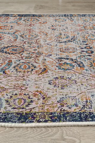 Tapis Woopamuk236 Gris et bleu foncé