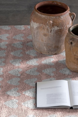 Tapis Pink love-417 - Blanc et rose