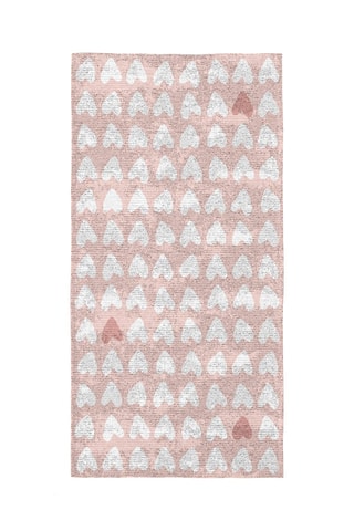 Tapis Pink love-417 - Blanc et rose
