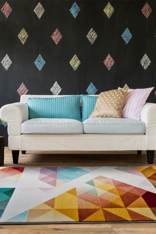 Tapis Pandora Blanc et jaune