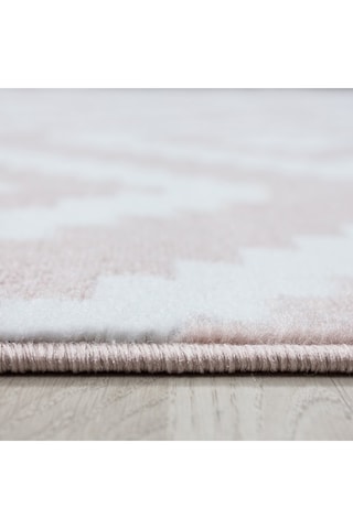 Tapis Plus - Rose et blanc