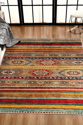 Tapis W1096 - Rouge et jaune