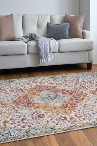 Tapis Woopamuk176 - Beige et rouge