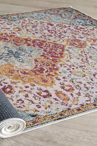 Tapis Woopamuk176 - Beige et rouge