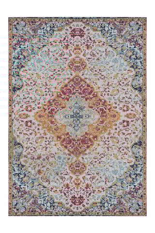 Tapis Woopamuk176 - Beige et rouge