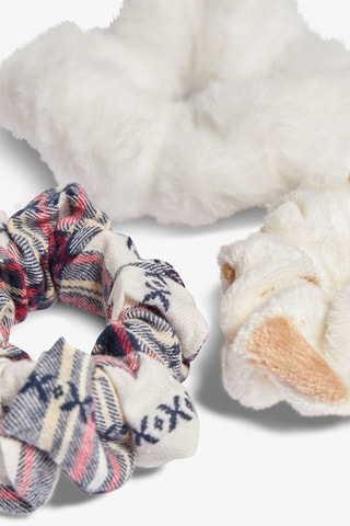 3 chouchous Gabin - Ecru et camel